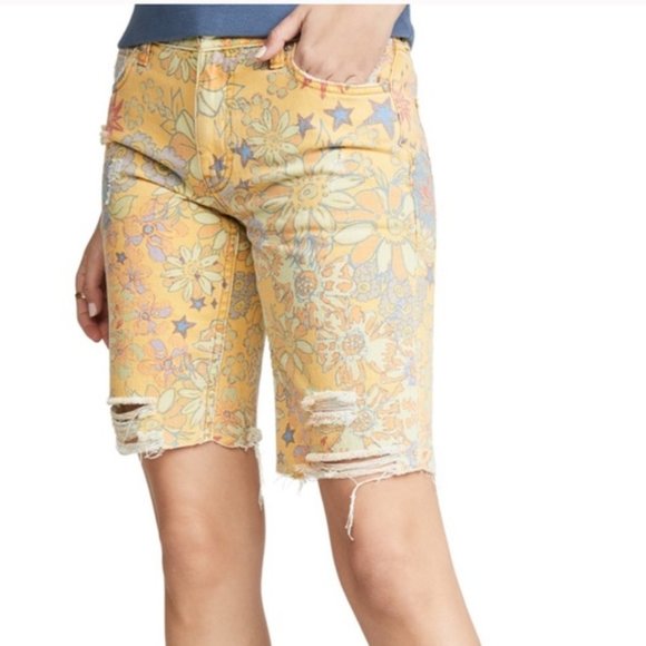 alani printed cutoff shorts